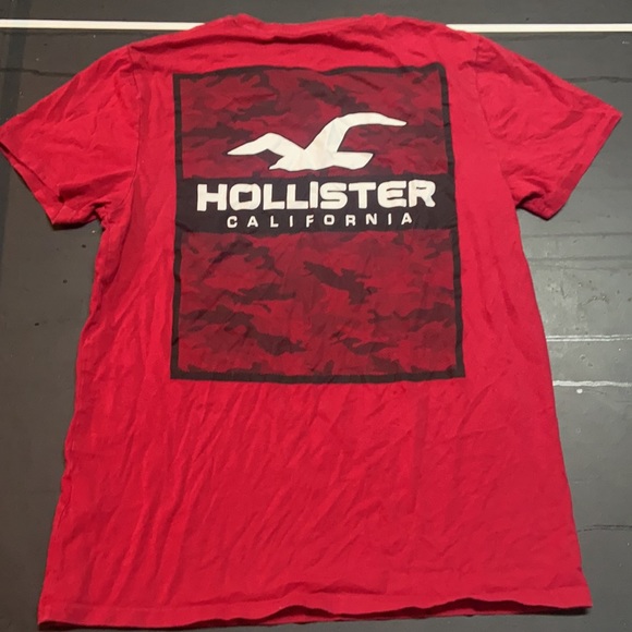 Red Hollister logo and graphic T-shirt, M - Picture 3 of 4